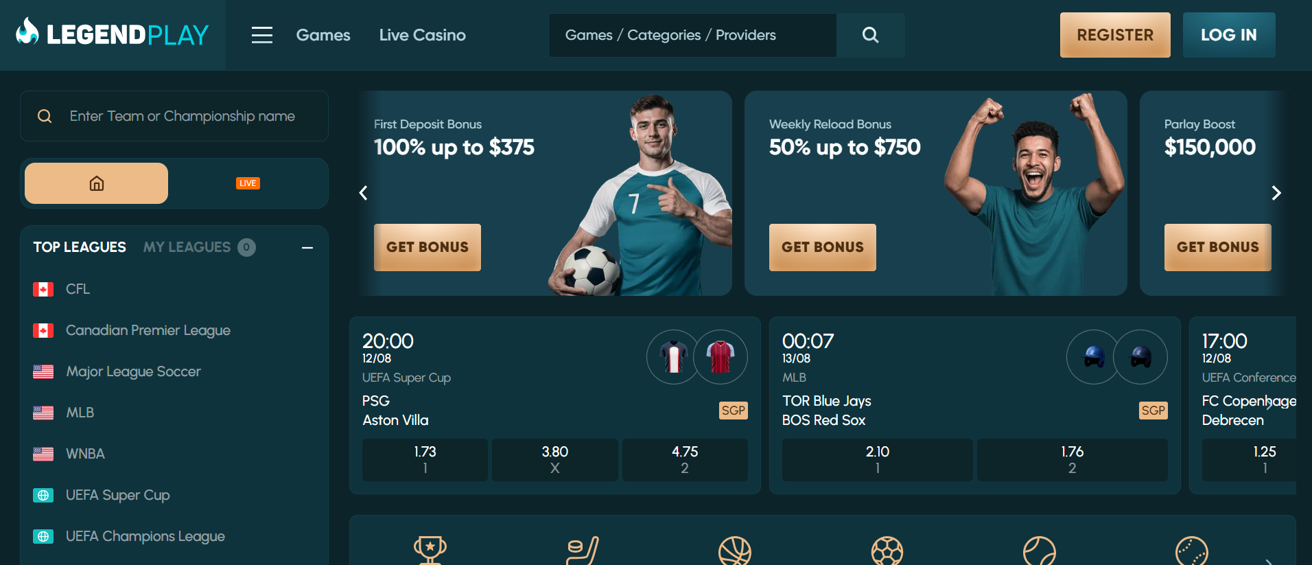 Legendplay casinosite